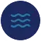 Blue circular icon featuring a light blue wavy water symbol, representing flexible financing options for Pronto Plumbing, Heating, Air, and Drains services.